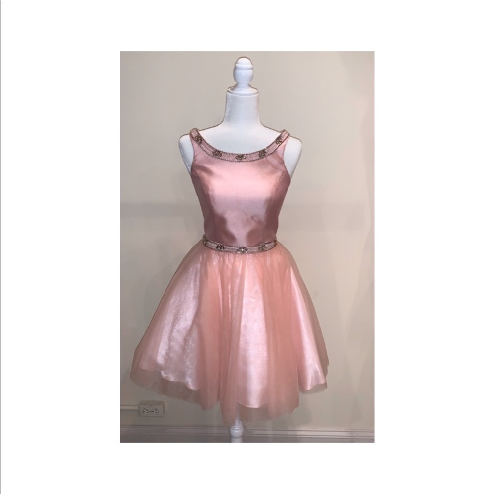 NWT PINK TWO PIECE BALLERINA COCKTAIL DRESS SIZE 2